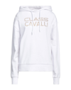 CAVALLI CLASS CAVALLI CLASS WOMAN SWEATSHIRT WHITE SIZE S COTTON