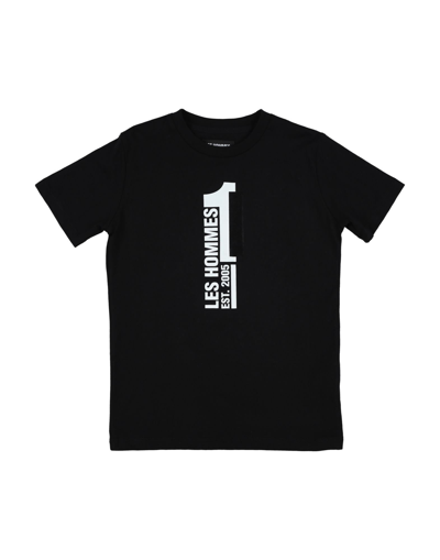 Les Hommes Kids' T-shirts In Black