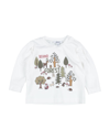 ALETTA ALETTA NEWBORN GIRL T-SHIRT WHITE SIZE 3 COTTON, ELASTANE