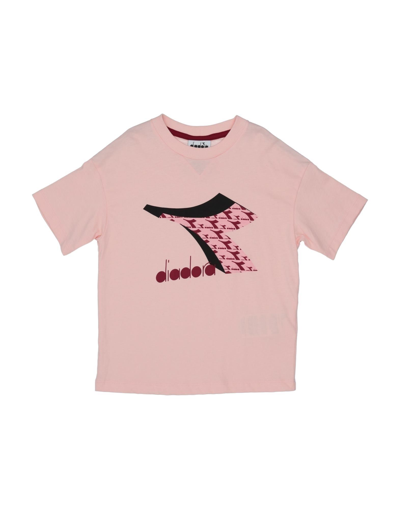 Diadora Kids' T-shirts In Pink