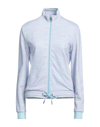 BIKKEMBERGS BIKKEMBERGS WOMAN SWEATSHIRT SKY BLUE SIZE L COTTON