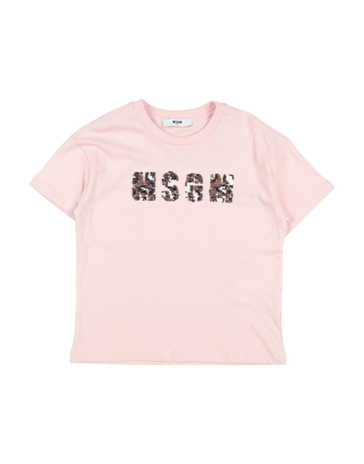 Msgm Kids' T-shirts In Pink