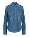 Pinko Denim Shirts In Blue