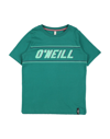 O'neill Kids' T-shirts In Green