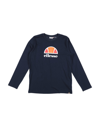 Ellesse Kids' T-shirts In Blue