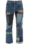 JUNYA WATANABE LEVI'S CROPPED PATCHWORK JEANS