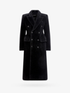 Balenciaga Hourglass Double-breasted Wool-blend Twill Coat In Black