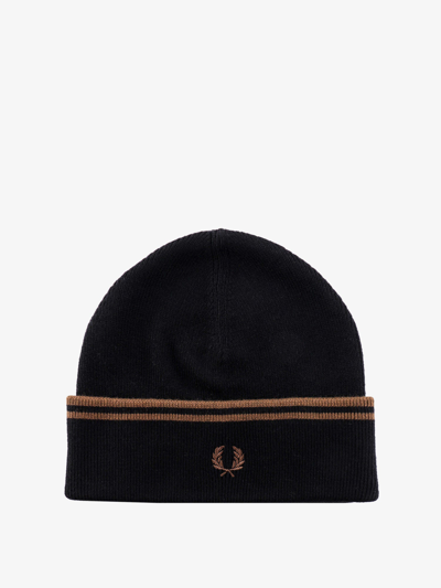 Fred Perry Beanie Twin Tip In Black