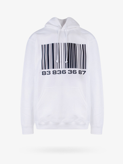 Vtmnts Big Barcode Hoodie In White