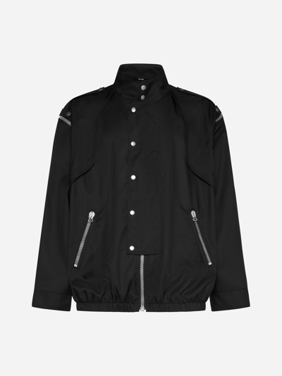 Gucci Metamorfosi Nylon Bomber Jacket In Black