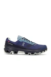 On Cloudventure Waterproof Neoprene-trimmed Mesh Running Sneakers In Denim & Midnight