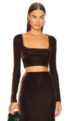 House Of Harlow 1960 X Revolve Ovelia Top In Chocolate Brown