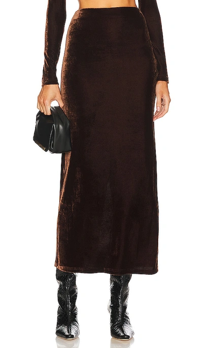 House Of Harlow 1960 X Revolve Ovelia Skirt In Chocolate Brown
