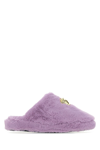 VERSACE VERSACE LILAC ECO FUR SLIPPERS