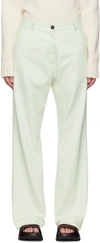 Studio Nicholson Off-white Corbu Trousers In Birch