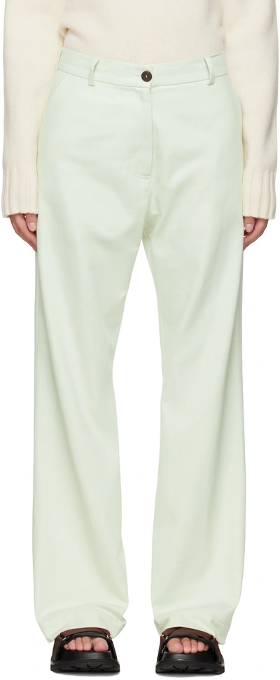 Studio Nicholson Off-white Corbu Trousers In Birch