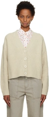 SEE BY CHLOÉ OFF-WHITE CHUNKY CARDIGAN