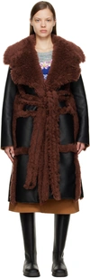 Stella Mccartney Alter Mat Belted Coat In Multi-colored