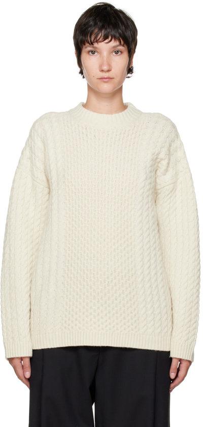 Holzweiler Off-white Deja Sweater In 1001 Ecru