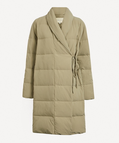 Paloma Wool Etherea Longline Puffer Jacket In Khaki