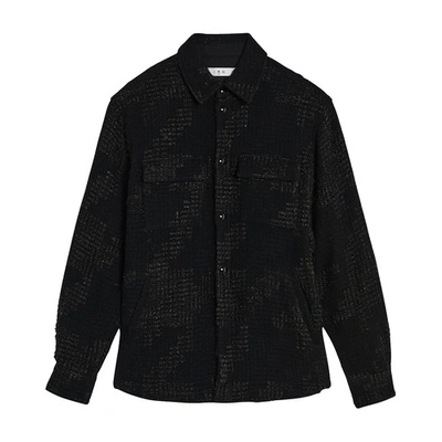 Iro Mauri Woven Wool Overshirt In Black