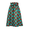 La Doublej Sardegna Belted Printed Wool-blend Cady Midi Skirt In Sfere Grandi Verde