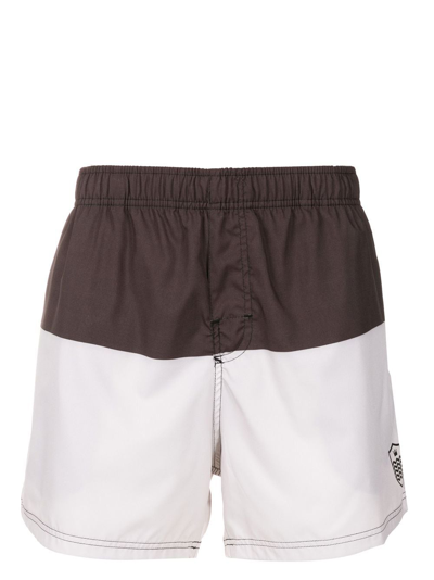 Osklen Colour-block Swim Shorts In Neutrals