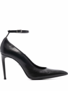 AMI ALEXANDRE MATTIUSSI 105MM POINTED-TOE LEATHER PUMPS