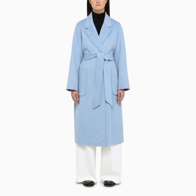 Ivy & Oak Long Blue Celia Coat In Light Blue