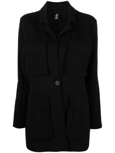 Thom Krom Single-breasted Cotton Jersey Blazer In Black