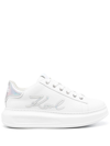 Shop Karl Lagerfeld Kapri Signia Low-top Sneakers In White