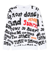 Msgm Motif-print Cotton Sweatshirt In White