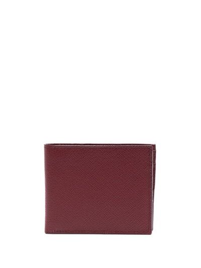 Leathersmith Of London Logo-detail Leather Cardholder In Red