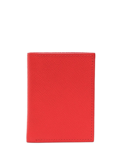 Leathersmith Of London Logo-detail Leather Wallet In Red
