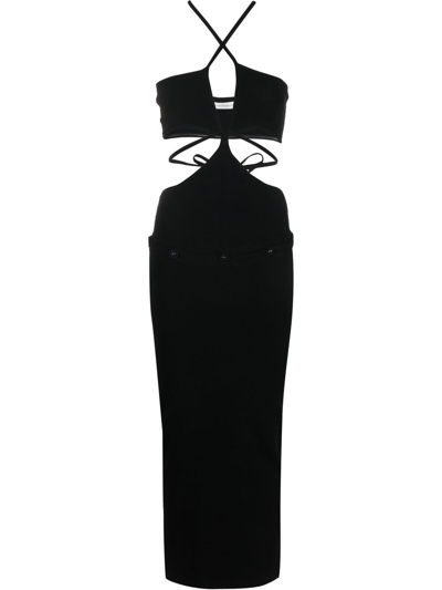 Christopher Esber Cutout-detail Fine Knit Dress In Black