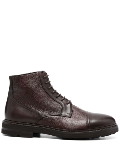 Henderson Baracco Lace-up Ankle Boots In Braun