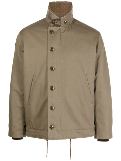 Leathersmith Of London Button-down Fastening Shirt Jacket In Green
