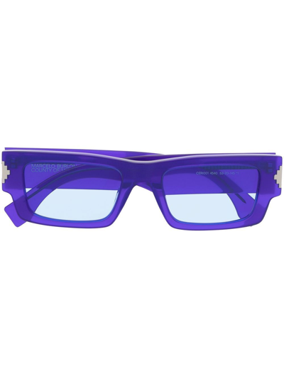 Marcelo Burlon County Of Milan Square-frame Transparent Sunglasses In Blue