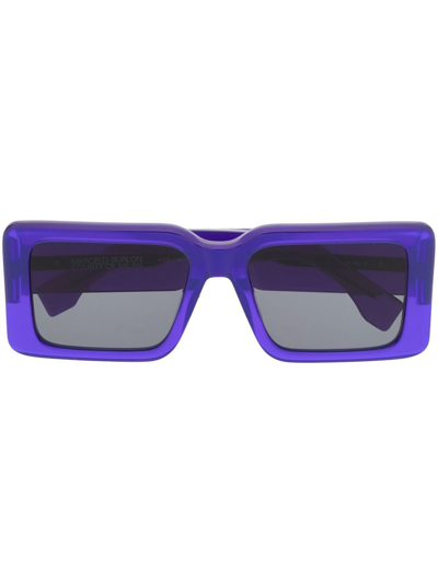 Marcelo Burlon County Of Milan Maiten Rectangular-frame Sunglasses In Blue