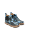 GALLUCCI CAMOUFLAGE-PRINT LEATHER ANKLE BOOTS