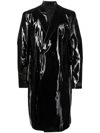 Raf Simons Black Double-breasted Coat In 黑色
