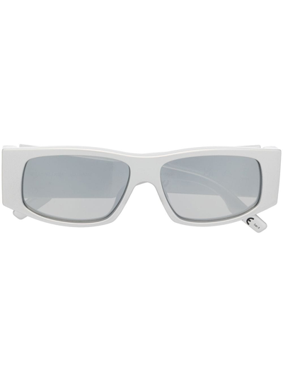 Balenciaga Led Square-frame Sunglasses In Silver