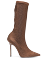 Gedebe Logan 115mm Crystal-embellished Boots In 褐色