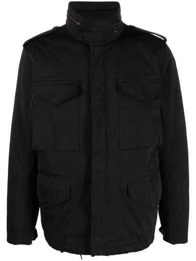Ten C Flap-pocket Military Jacket In 黑色