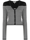 Rag & Bone Breton Stripe Crewneck Sweater In 黑色