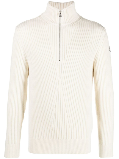 Moncler Stand-collar Half-zip Jumper In 中性色