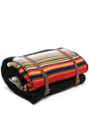 Pendleton Striped Wool-cotton Blanket In 黑色