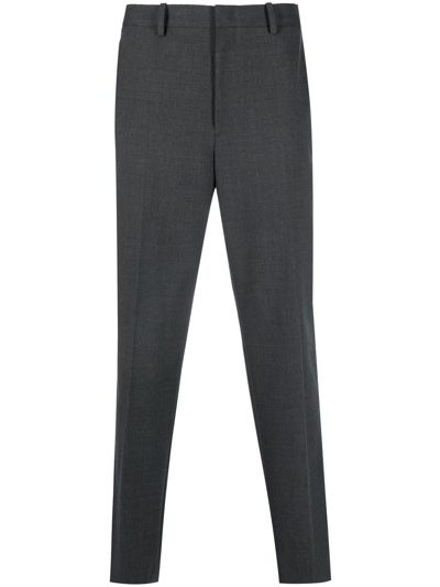 Theory Mid-rise Tapered-leg Trousers In 灰色