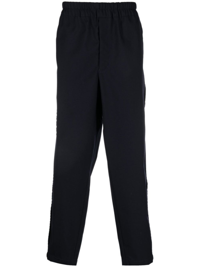 Comme Des Garçons Shirt Elasticated Cropped Trousers In Blue