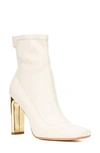 Torgeis Chiara Square Toe Bootie In Off White